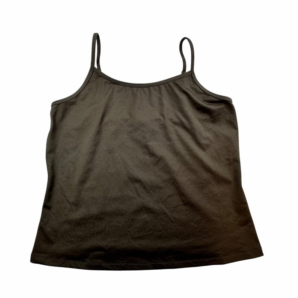 Lane Bryant Womens Brown Adj. Straps Camisole Tank Top 14/16 Polyester Spandex